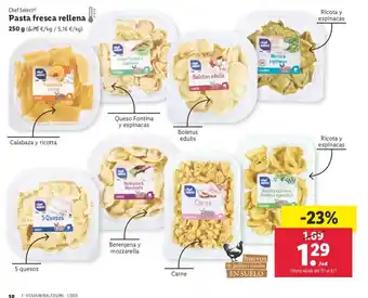 Lidl Pasta Fresca Rellena oferta