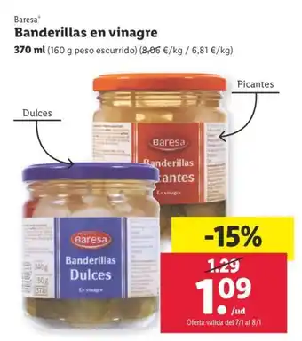 Lidl Bandarillas En Vinagre oferta