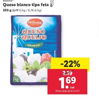 Lidl Queso Blanco Tipo Feta oferta