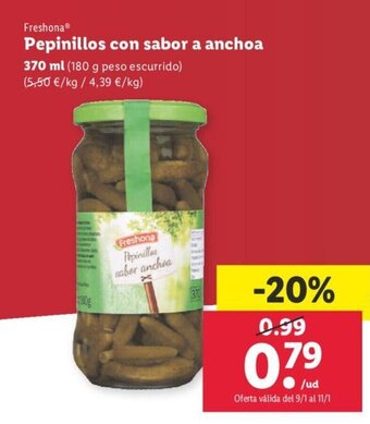Lidl Pepinillos Con Sabor A Anchoa oferta