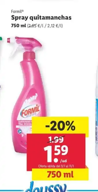 Lidl Spray Quitamanchas oferta