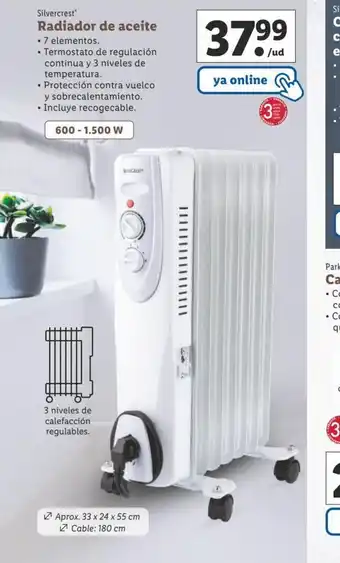 Lidl Radiator De Aceite oferta