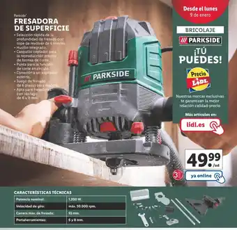 Lidl Fresadora De Superfrice oferta
