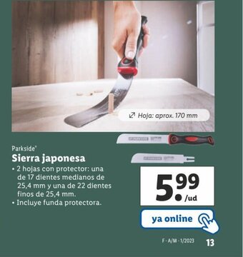 Lidl Sierra Japonesa oferta