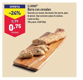 ALDI Barra Con Cereales oferta