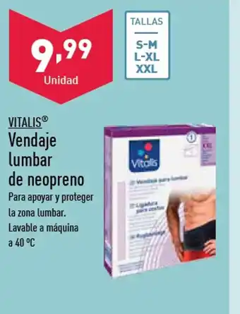 ALDI Vendaje Lumbar De Neopreno oferta