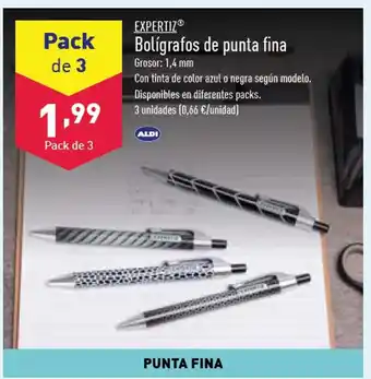ALDI Boligrafos De Punta Fina oferta