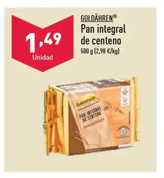 ALDI Pan Integral De Centeno oferta