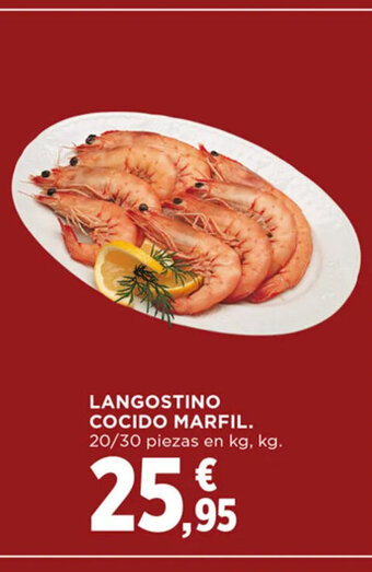 Hipercor Langostino Cocido Marfil. oferta