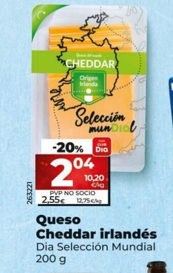 Dia Queso Cheddar Irlandés oferta