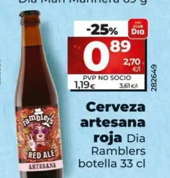 Dia Cerveza Artesana Roja 33 cl. oferta