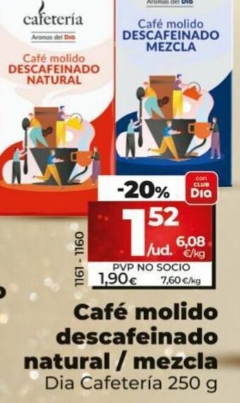 Dia Café Molido Descafeinado natural/ mezcla oferta