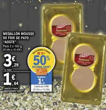 E.Leclerc Medallón Mousse De Foie De Pato "Aoste" oferta