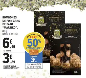 E.Leclerc Bombones De Foie Gras De Pato "Martiko" oferta
