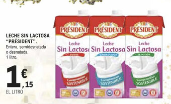 E.Leclerc Leche Sin Lactosa "Président" oferta