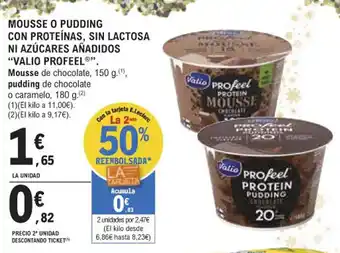 E.Leclerc Mousse o Pudding Con Proteínas, Sin Lactosa Ni Azúcares Añadidos "Valio Profeel" oferta
