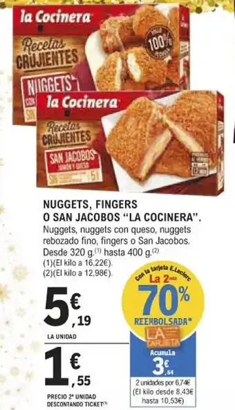 E.Leclerc Nuggets, Fingers o San Jacobos "La Cocinera" oferta
