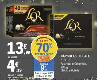 E.Leclerc Cápsulas de Café "L'Or" oferta