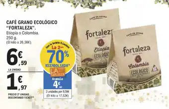 E.Leclerc Café Grano Ecológico "Fortaleza" oferta