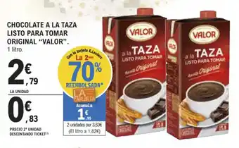 E.Leclerc Chocolate a La Taza Listo Para Tomar Original "Valor" oferta