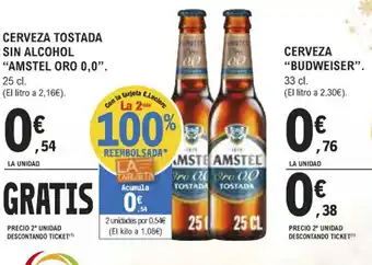 E.Leclerc Cerveza Tostada Sin Alcohol "Amstel Oro 0.0" oferta