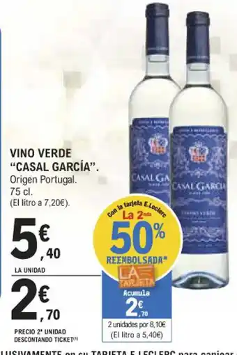 E.Leclerc Vino Verde "Casal Garcia" oferta