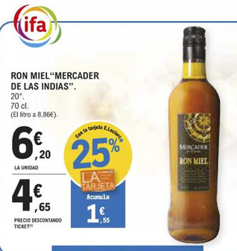 E.Leclerc Ron Miel "Mercader De Las Indias" oferta