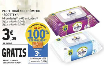 E.Leclerc Papel Higiénico Húmedo "Scottex" oferta