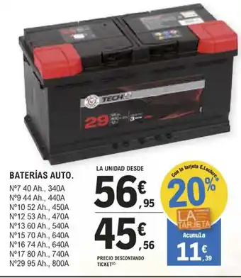 E.Leclerc Baterías Auto oferta