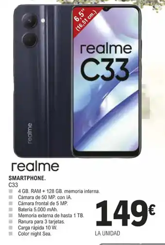 E.Leclerc Realme Smartphone C33 oferta
