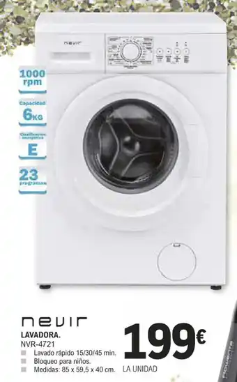 E.Leclerc Lavadora NVR-4721 oferta