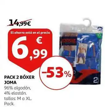 Alcampo Pack 2 bóxer joma oferta