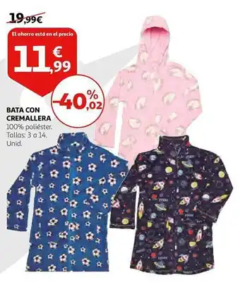 Alcampo Bata con cremallera oferta