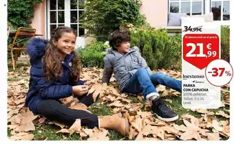 Alcampo Inextenso parka con capucha oferta