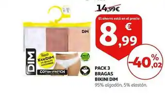 Alcampo Pack 3 bragas bikini dim oferta