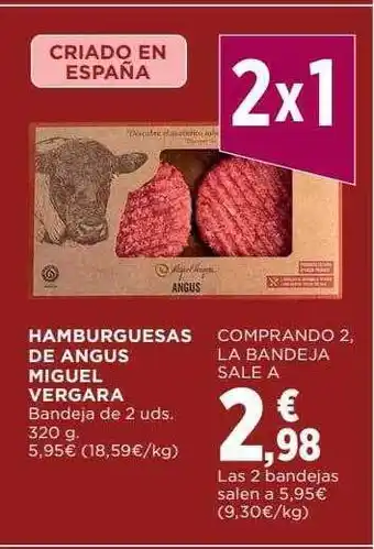 Hipercor Hamburguesas de angus miguel vergara oferta