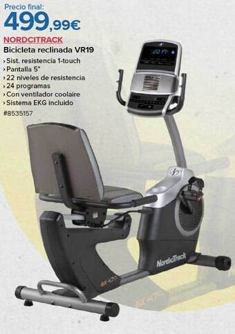 Costco Nordcitrack bicicleta reclinada vr19 oferta