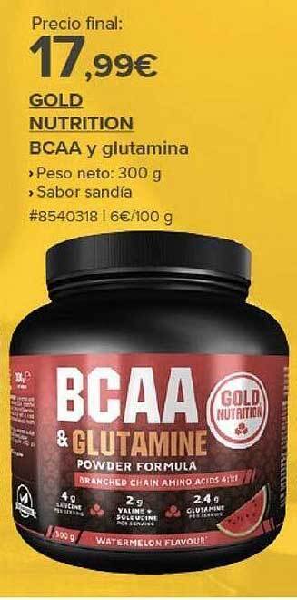 Costco Gold nutrition bcaa y glutamina oferta