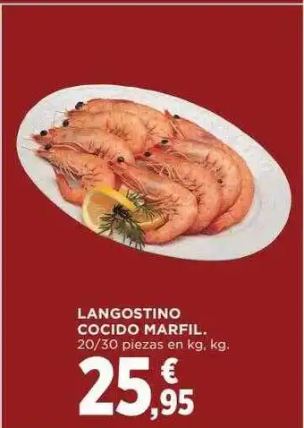 Hipercor Langostino cocido marfil oferta