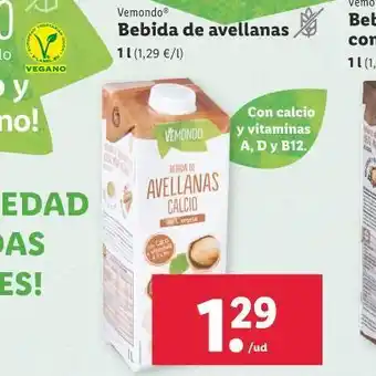 Lidl Bebida de avellana oferta