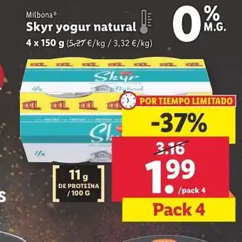 Lidl Skyr yogur natual oferta