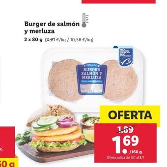 Lidl Burger de salmón y merluza oferta