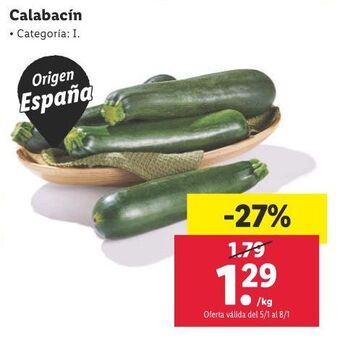 Lidl Calabacín oferta