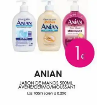 Anian Jabon de Manos 500ml Avene/Dermo/Moussant