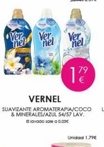 Muchas Perfumerías Vernel Suavizante Aromaterapia/Coco & minerales Azul 54/57 Lav oferta