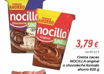 Cash Ifa Creme cacao nocilla original o chocoleche formato ehorro oferta