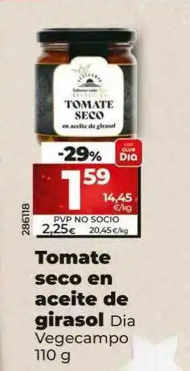 Dia Tomate seco en aceite de girasol dia vegecampo oferta