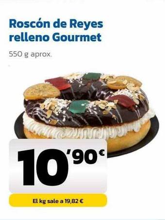 AhorraMas Roscón de reyes relleno gourmet oferta
