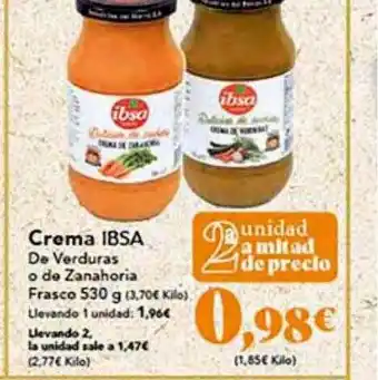 Gadis Crema ibsa de verduras o de zanahoria frasco oferta
