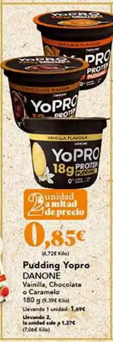 Gadis Pudding yopro danone vainilla chocolate o caramelo oferta